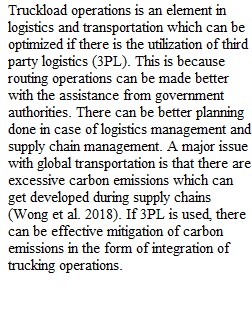 7.3 - Discussion Third Party Logistics (3PL) and Global Transportation